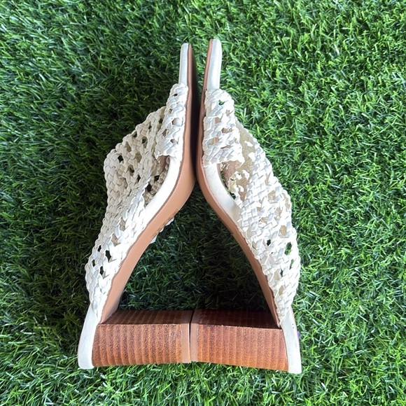 KENSIE Khadijah Women’s White Mule Block Heel Slides size 8.5 - Picture 4 of 7